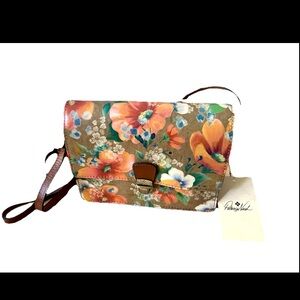 PATRICIA NASH Crossbody Apricot Blossoms Consolina Leather Bag NEW W/TAGS!!!
